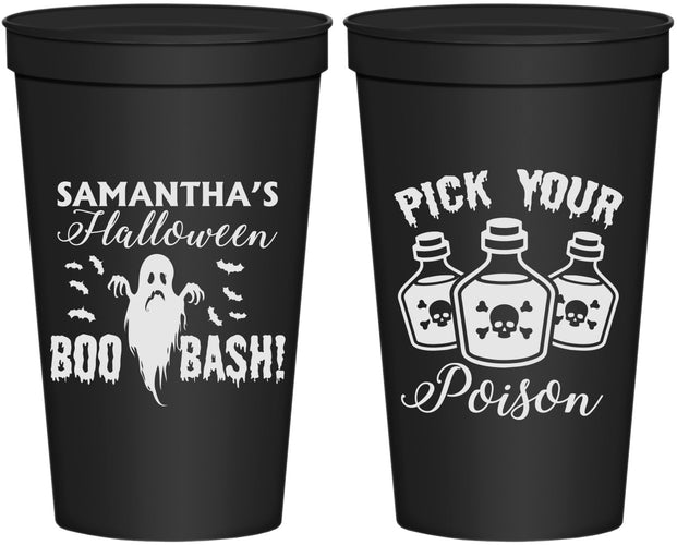 Personalized Halloween 22 oz Stadium Cups - Boo Bash | 250043