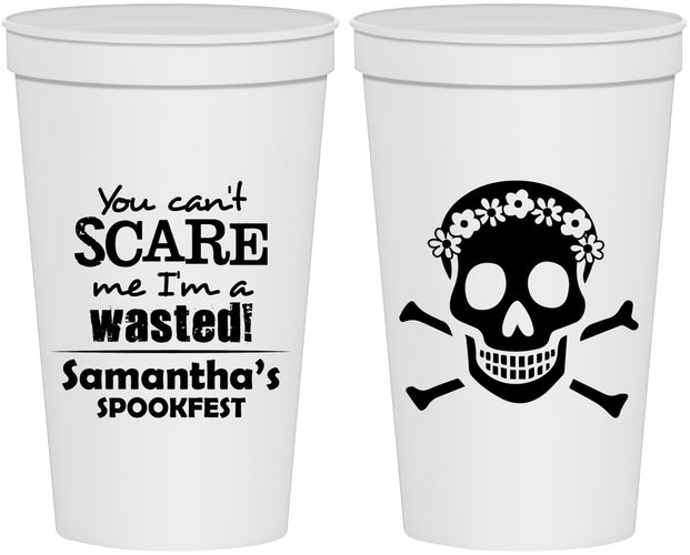 Personalized Halloween 22 oz Stadium Cups - Sugar Skull | 250050