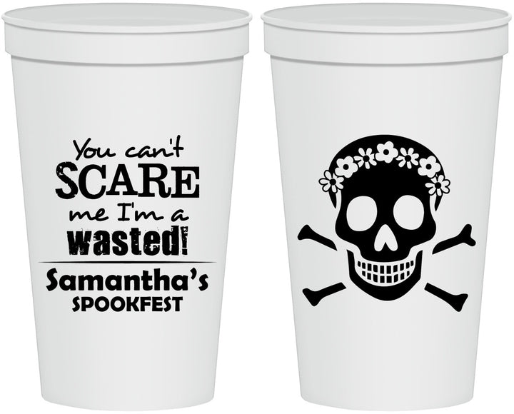 Personalized Halloween 22 oz Stadium Cups - Sugar Skull | 250050