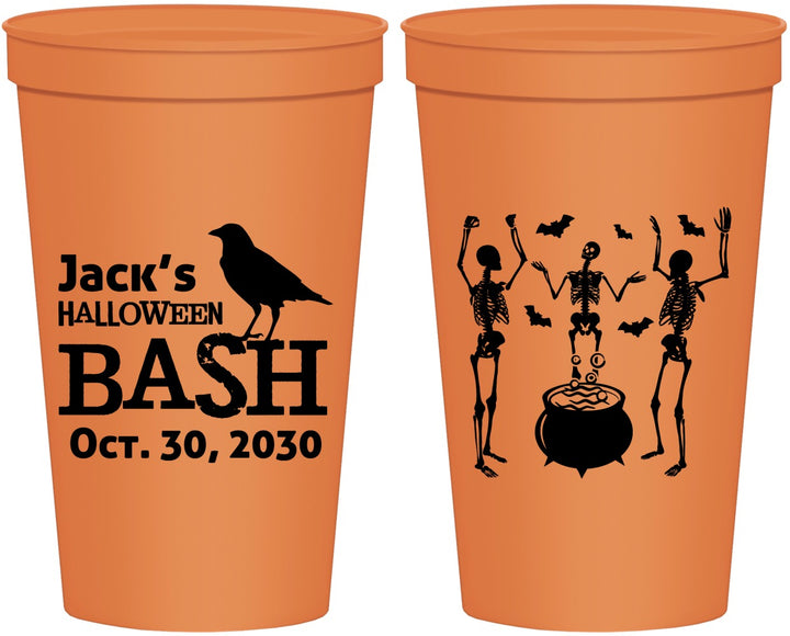 Personalized Halloween 22 oz Stadium Cups - Skeleton | 250052