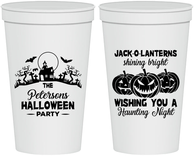 Personalized Halloween 22 oz Stadium Cups - Jack O Lantern | 250053