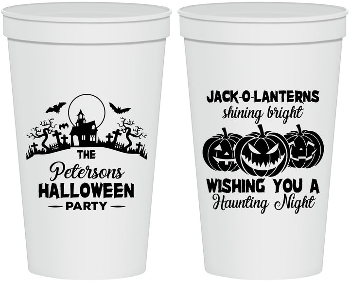 Personalized Halloween 22 oz Stadium Cups - Jack O Lantern | 250053