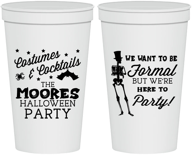 Personalized Halloween 22 oz Stadium Cups - Skeleton | 250057