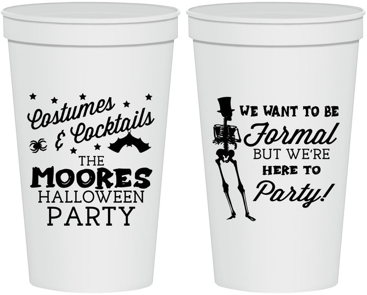 Personalized Halloween 22 oz Stadium Cups - Skeleton | 250057