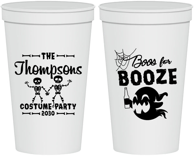 Personalized Halloween 22 oz Stadium Cups - Boos And Booze | 250058