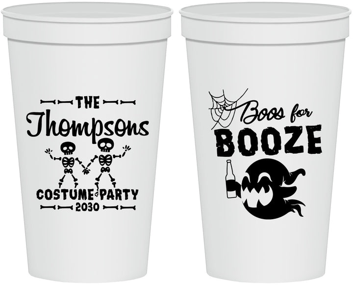 Personalized Halloween 22 oz Stadium Cups - Boos And Booze | 250058