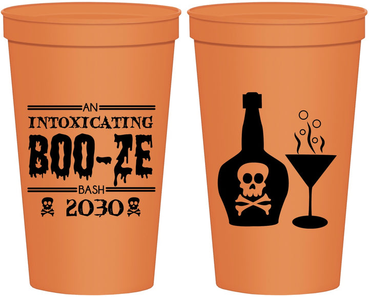 Personalized Halloween 22 oz Stadium Cups - Booze Wine | 250060