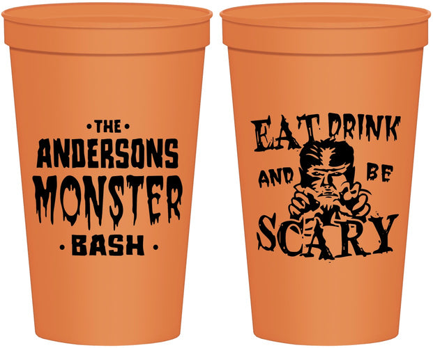Personalized Halloween 22 oz Stadium Cups - Werewolf Monster | 250064