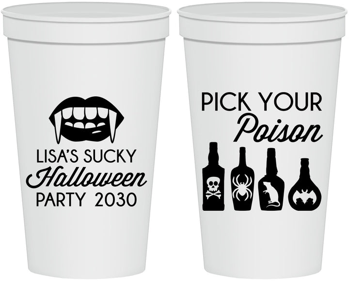 Personalized Halloween 22 oz Stadium Cups - Pick Your Poison | 250065