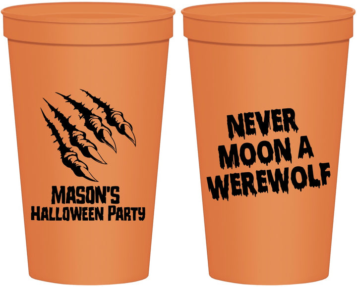 Personalized Halloween 22 oz Stadium Cups - Werewolf | 250068