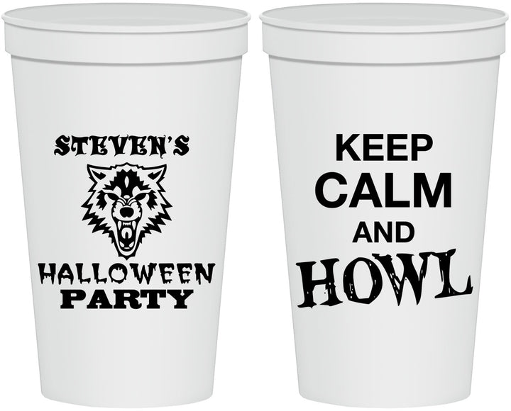 Personalized Halloween 22 oz Stadium Cups - Howl | 250069