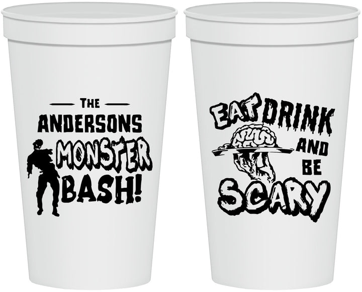 Personalized Halloween 22 oz Stadium Cups - Eat Drink Be Scary | 250070