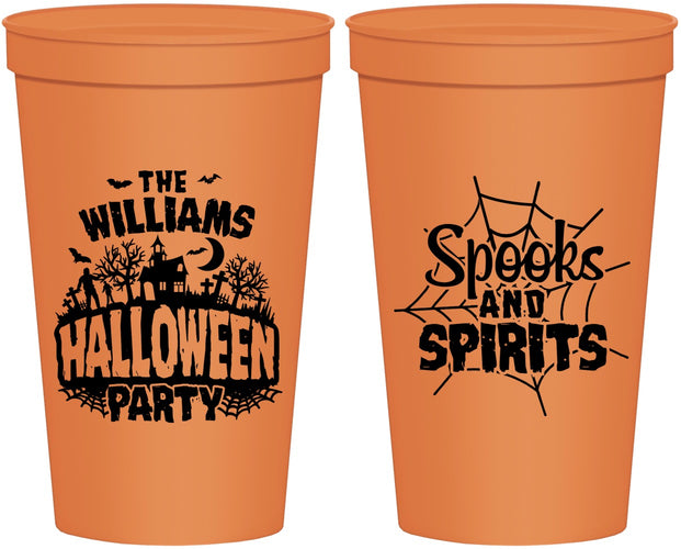 Personalized Halloween 22 oz Stadium Cups - Spooks Spirits | 250072