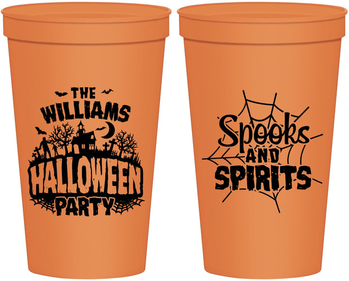 Personalized Halloween 22 oz Stadium Cups - Spooks Spirits | 250072