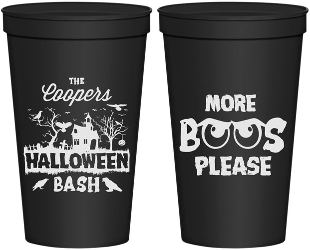 Personalized Halloween 22 oz Stadium Cups - Haunted House | 250075