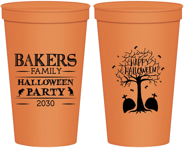 Personalized Halloween 22 oz Stadium Cups - Graveyard Shift | 250076