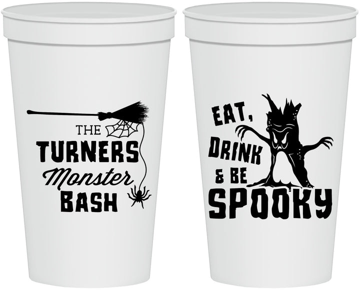 Personalized Halloween 22 oz Stadium Cups - Eat Drink Be Spooky | 250077