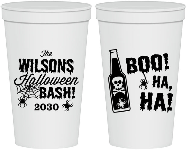 Personalized Halloween 22 oz Stadium Cups - Boo Skeleton | 250078