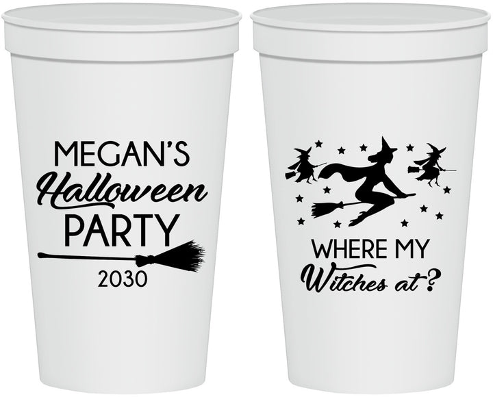 Personalized Halloween 22 oz Stadium Cups - Where My Witches At | 250086