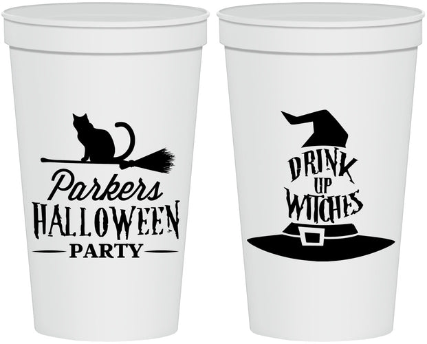 Personalized Halloween 22 oz Stadium Cups - Drink Up Witches | 250094