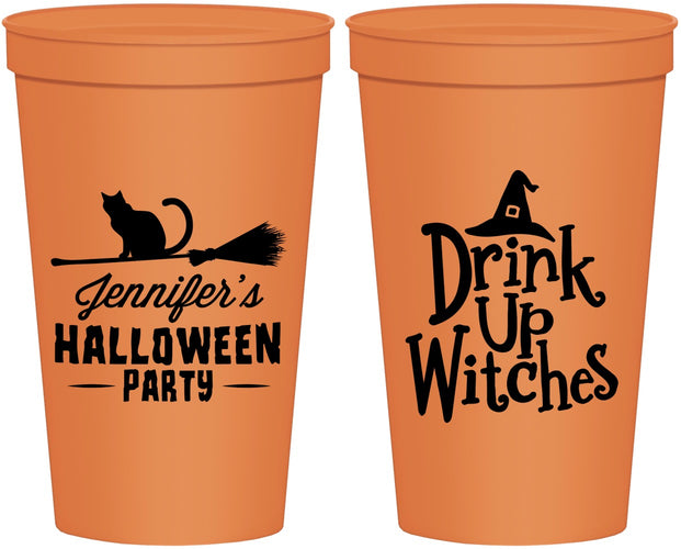 Personalized Halloween 22 oz Stadium Cups - Drink Up Witches | 250096