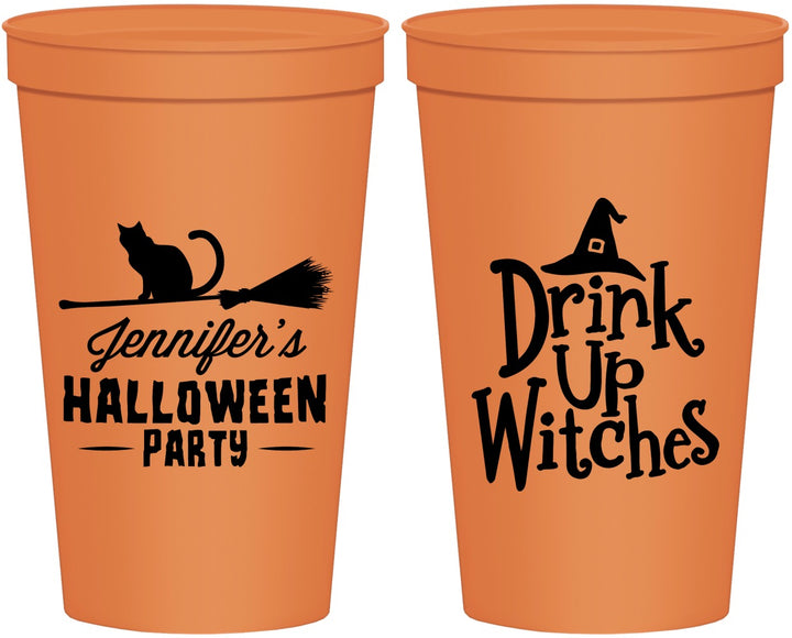 Personalized Halloween 22 oz Stadium Cups - Drink Up Witches | 250096