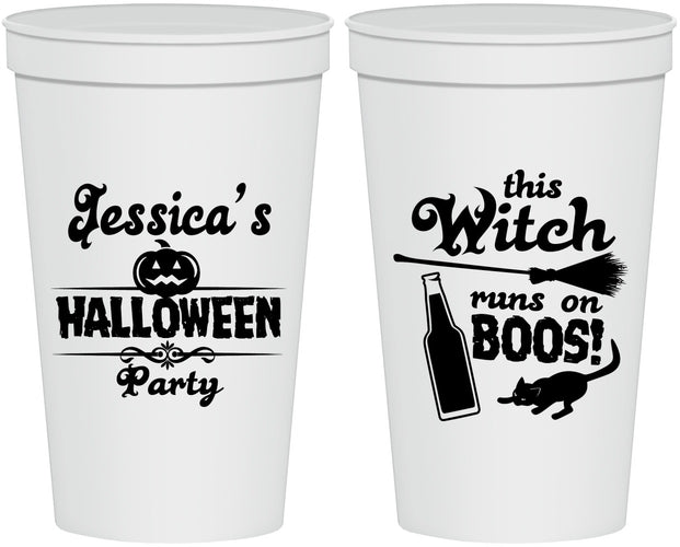 Personalized Halloween 22 oz Stadium Cups - Witch Boos | 250097