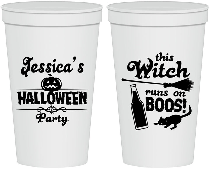 Personalized Halloween 22 oz Stadium Cups - Witch Boos | 250097