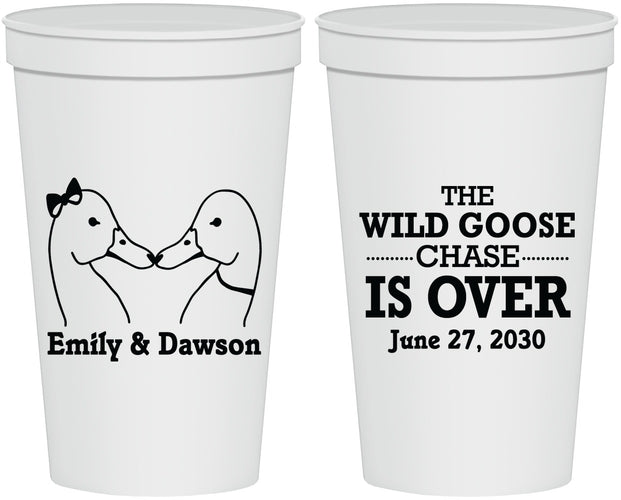 Personalized Wedding 22 oz Stadium Cups - Wild Goose | 251