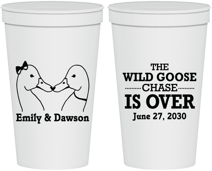 Personalized Wedding 22 oz Stadium Cups - Wild Goose | 251