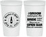 Personalized Wedding 22 oz Stadium Cups - Groom Bride Open Bar | 253
