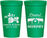 Personalized Wedding 22 oz Stadium Cups - Tractor Cows | 257