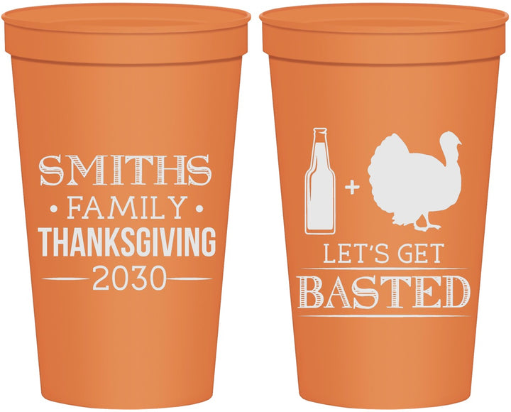 Personalized Thanksgiving 22 oz Stadium Cups - Lets Get Basted | 260008