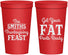 Personalized Thanksgiving 22 oz Stadium Cups - Fat Pants Ready | 260045
