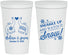 Personalized Wedding 22 oz Stadium Cups - Christmas Snow | 268