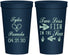 Personalized Wedding 22 oz Stadium Cups - Two Less Fish In The Sea | 270