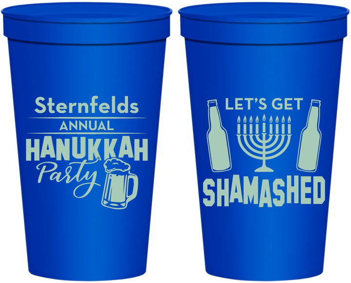 Personalized Hanukkah 22 oz Stadium Cups - Menorah | 270026