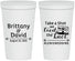 Personalized Wedding 22 oz Stadium Cups - Take A Shot We Tied The Knot | 277