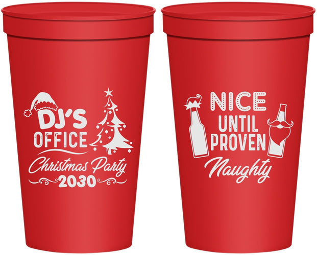 Personalized Christmas 22 oz Stadium Cups - Naughty Or Nice | 280000