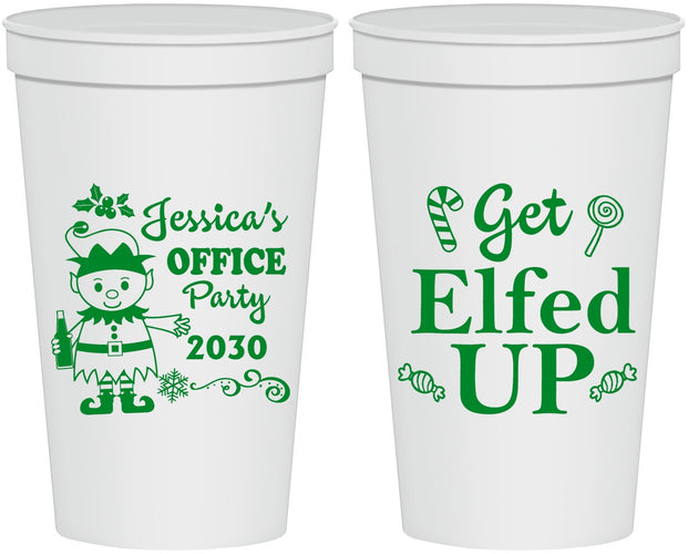 Personalized Christmas 22 oz Stadium Cups - Lets Get Elfed Up | 280007