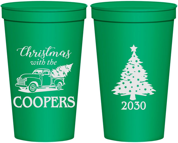 Personalized Christmas 22 oz Stadium Cups - Naughty Af | 280025