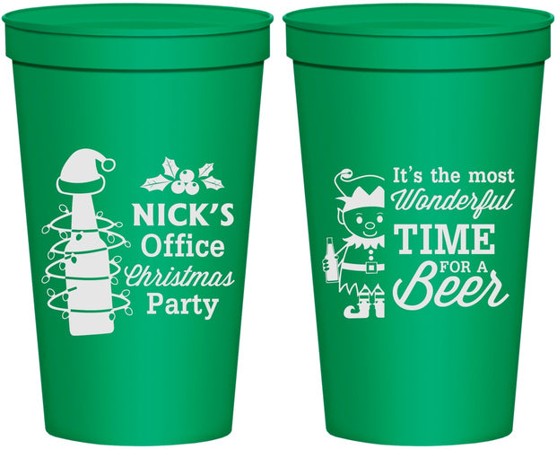 Personalized Christmas 22 oz Stadium Cups - Elf | 280029