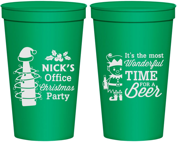 Personalized Christmas 22 oz Stadium Cups - Elf | 280029