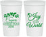 Personalized Christmas 22 oz Stadium Cups - Joy To The World | 280035