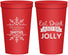 Personalized Christmas 22 oz Stadium Cups - Eat Drink Jolly | 280040