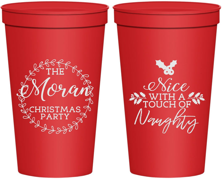 Personalized Christmas 22 oz Stadium Cups - Touch Of Naughty | 280048