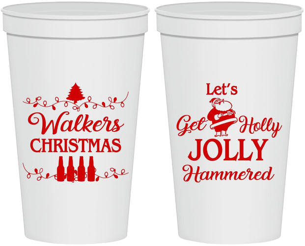 Personalized Christmas 22 oz Stadium Cups - Let Is Snow | 280050