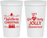 Personalized Christmas 22 oz Stadium Cups - Let Is Snow | 280050