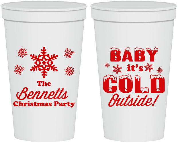 Personalized Christmas 22 oz Stadium Cups - Joy To The World | 280054