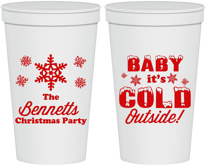 Personalized Christmas 22 oz Stadium Cups - Joy To The World | 280054
